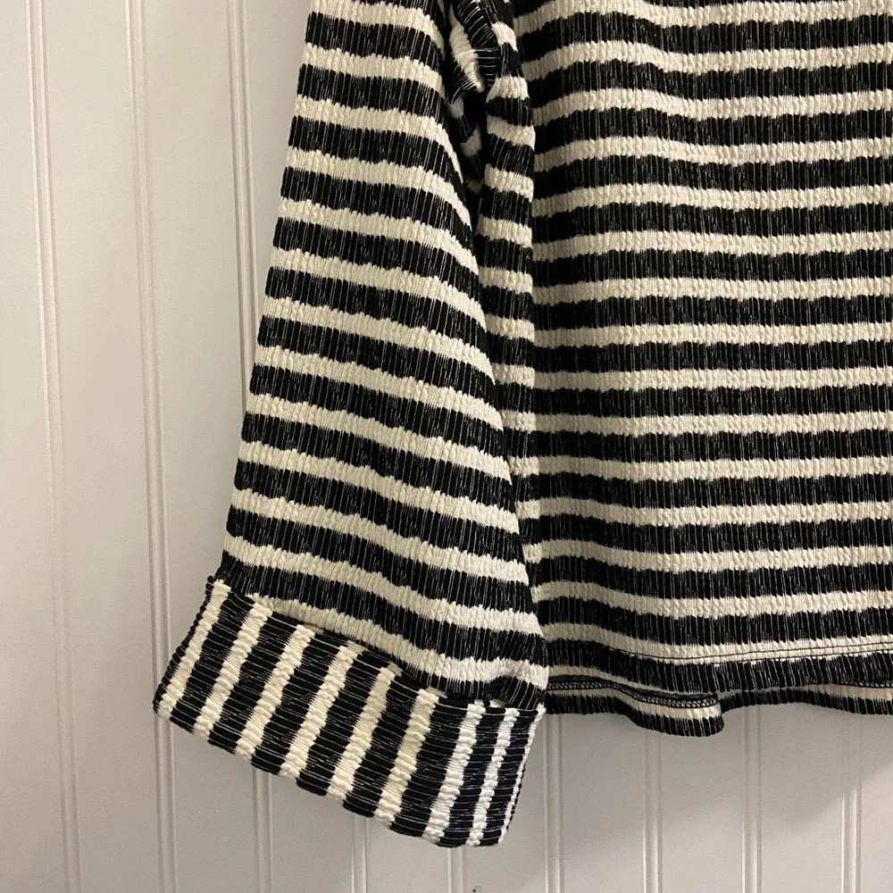 Show Me Your Mumu Striped Boxy Cropped Long Sleeve Pullover One Size - Picture 3 of 7